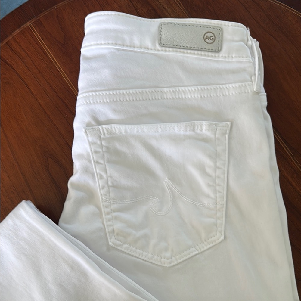 NWOT Ag Adriano Goldschmied The Prima Cigarette Leg White Jeans 25W